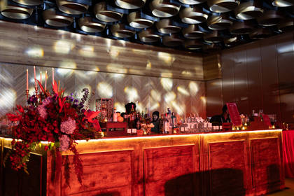 Bar and Floral detail — Reception decor — Alila Diwa Goa